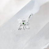 Green Tara Radiant Star Pendant with Emerald