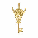 gold dragon key pendant with dragons gold vermeil kaia ra spiritual jewelry