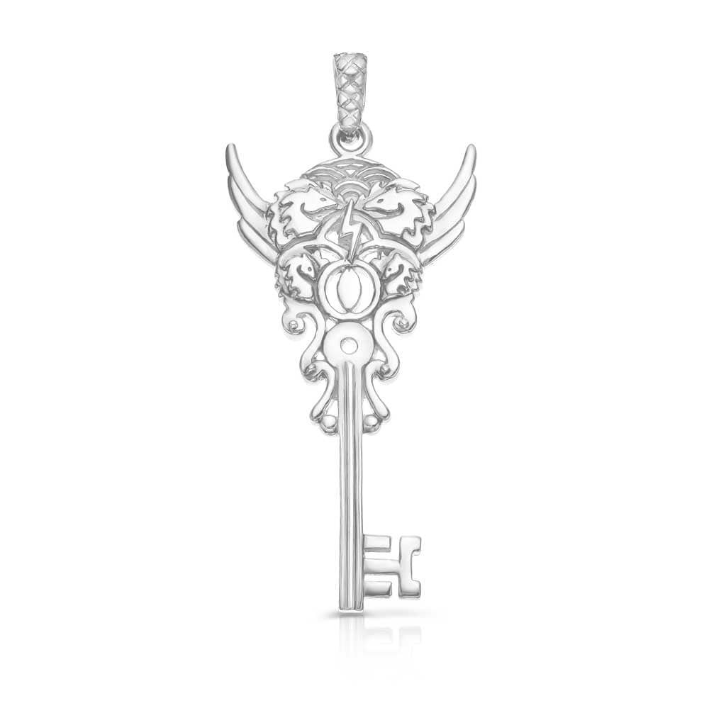 Dragon Pendant with dragons Key Pendant Sterling Silver Kaia Ra Spiritual Jewelry