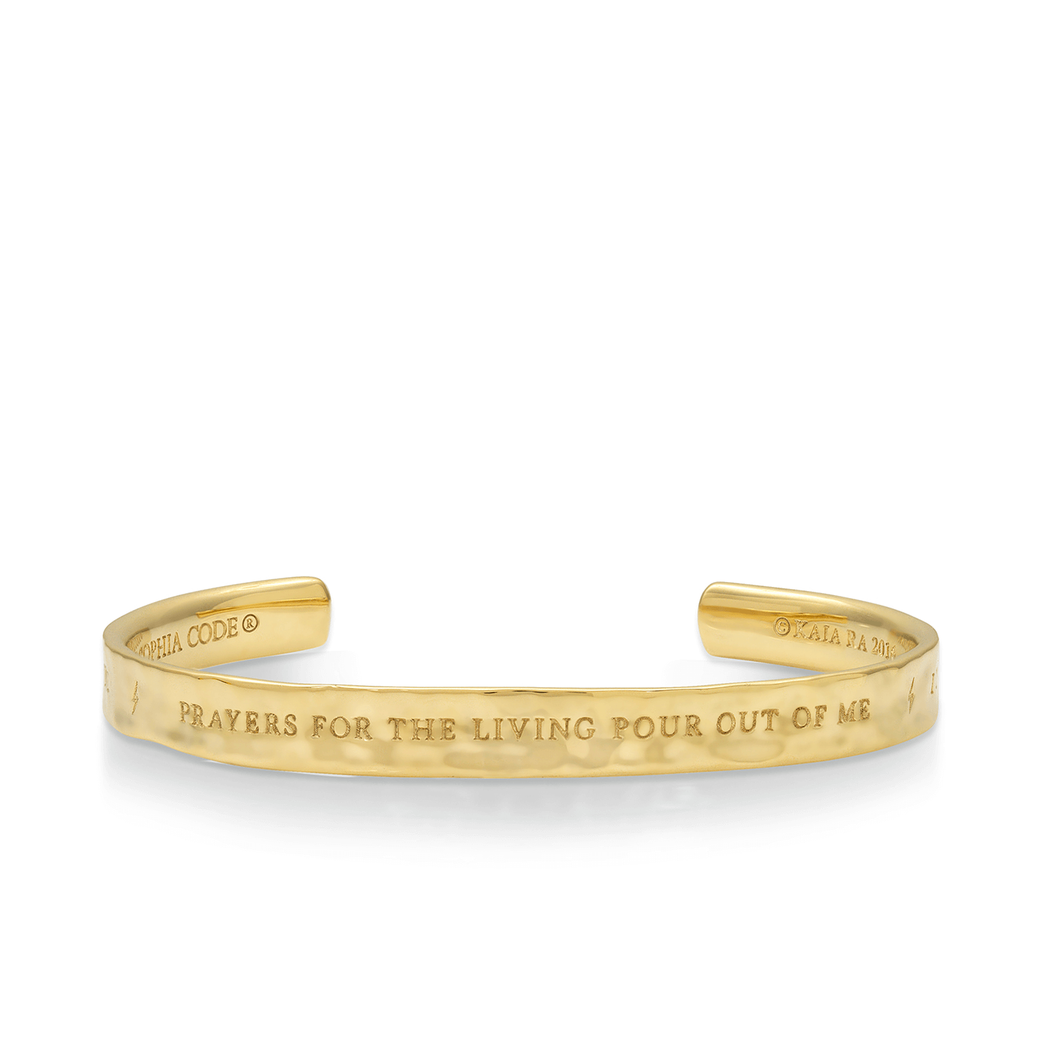 White Buffalo Woman Keycode 777 Wristlette in Gold Vermeil over Solid Brass | Kaia Ra Jewelry | Bejeweled in Sovereignty | The Sophia Code