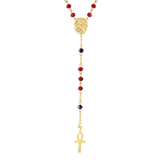 Mary Magdalene Rosary of Intuition Red Beads with Black Accents