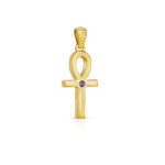 24K Gold Plate on Solid Brass/Small/Amethyst