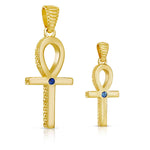 24K Gold Plate on Solid Brass/Small/Sapphire,24K Gold Plate on Solid Brass/Large/Sapphire