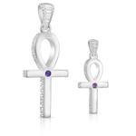 Sterling Silver/Large/Amethyst,Sterling Silver/Small/Amethyst