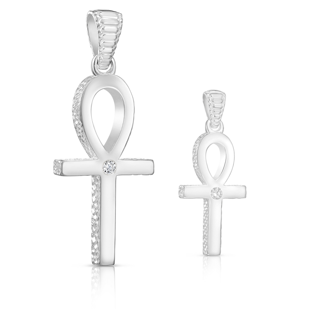 Sterling Silver/Small/Diamond,Sterling Silver/Large/Diamond