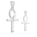 Sterling Silver/Small/Diamond,Sterling Silver/Large/Diamond