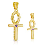24K Gold Plate on Solid Brass/Small/Amethyst,24K Gold Plate on Solid Brass/Large/Amethyst