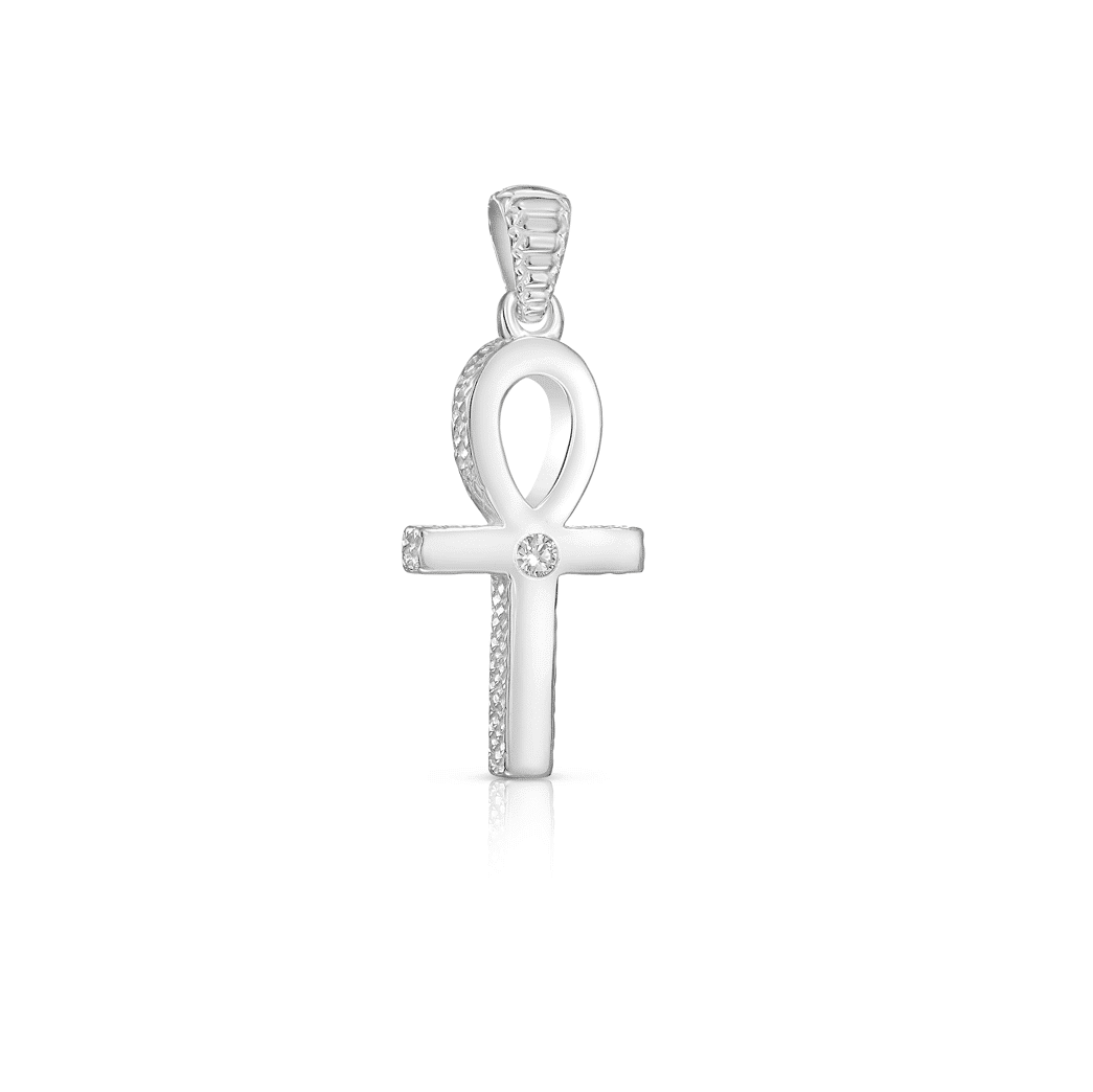 AeraVida Collana in argento Sterling 925 con geroglifico egiziano Ankh AeraVida Collana in argento Sterling 925 con geroglifico egiziano Ankh