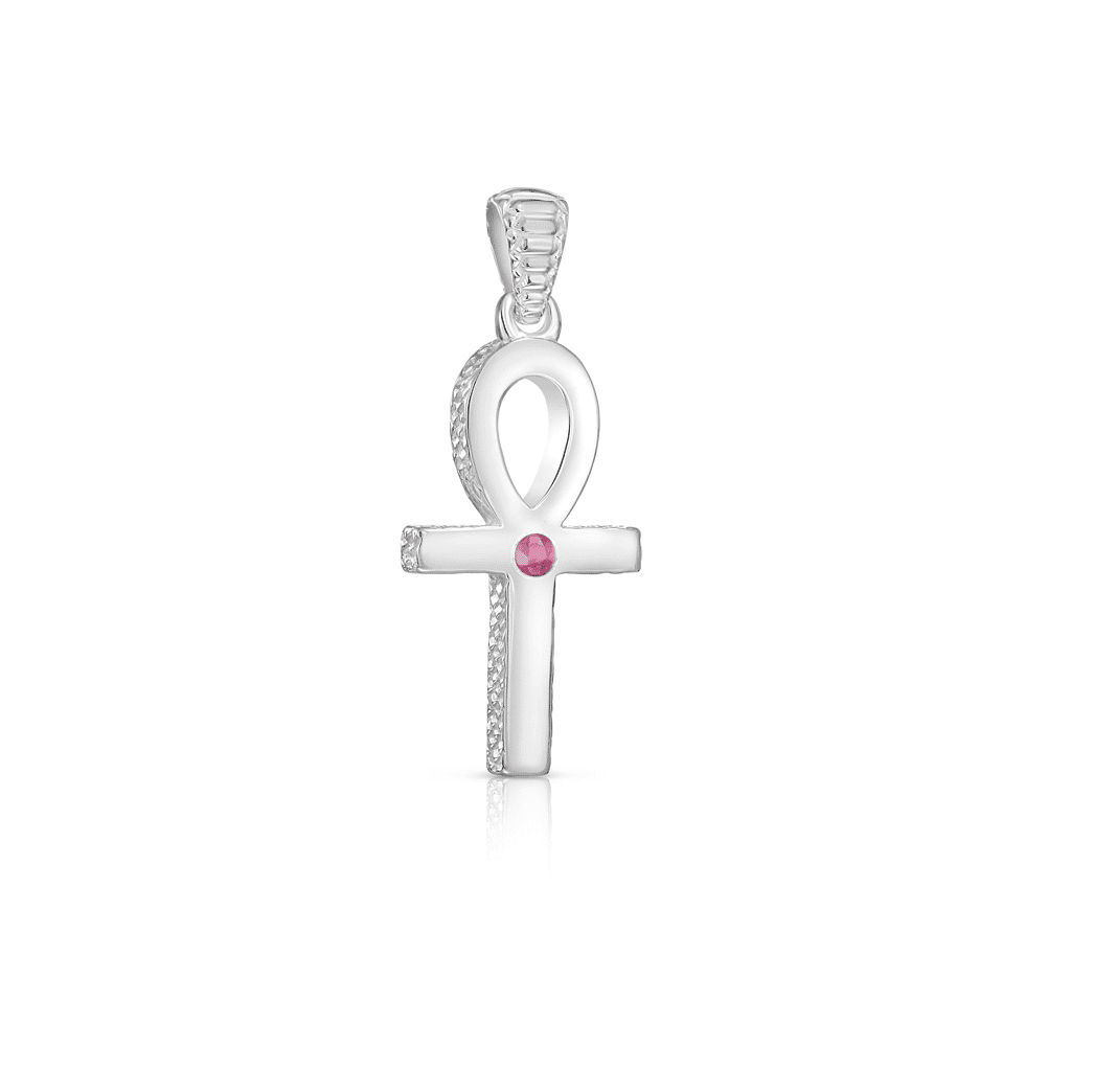 Sterling Silver/Small/Ruby