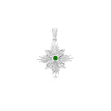 Green Tara Radiant Star Pendant with Emerald