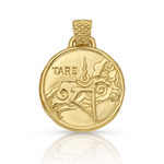 Green Tara Skydancer Pendant in Gold Plated Brass | Tare | Kaia Ra Jewelry | Bejeweled in Sovereignty | The Sophia Code