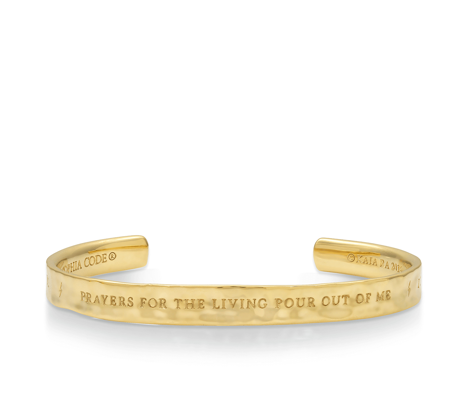 White Buffalo Woman Keycode 777 Wristlette in Gold Vermeil over Solid Brass | Kaia Ra Jewelry | Bejeweled in Sovereignty | The Sophia Code