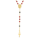 Mary Magdalene Rosary of Intuition Red Beads with Black Accents